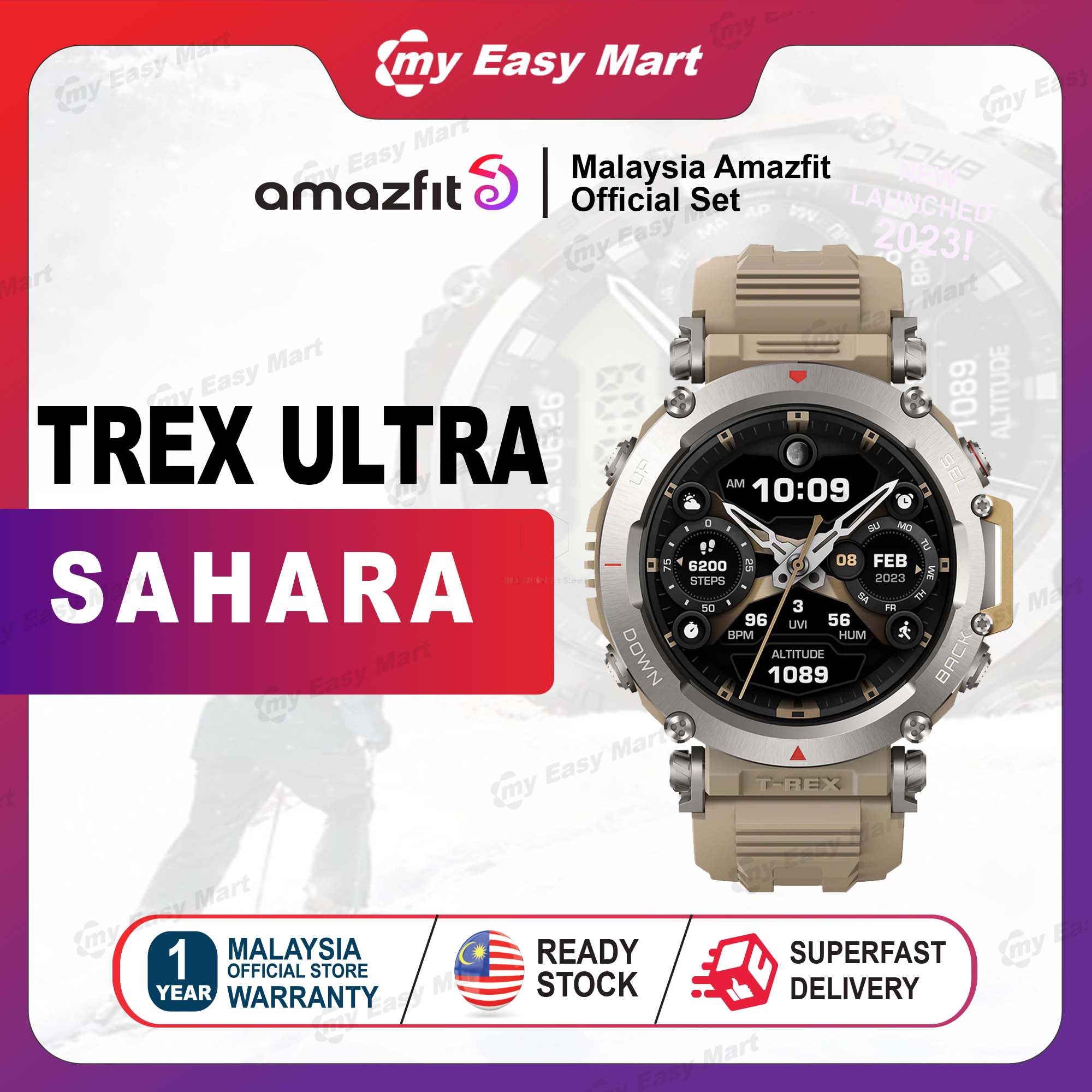 Amazfit T-rex Ultra Fitness Smartwatch (official Store Amazfit Malaysia 