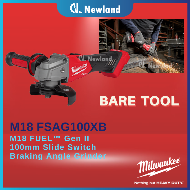Milwaukee M18 Variable Speed Braking Angle Grinder With Slide Switch