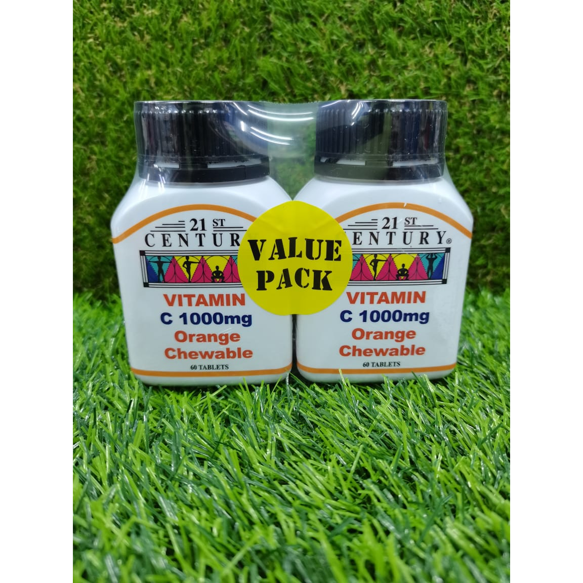 21ST CENTURY VITAMIN C 1000MG ORANGE CHEWABLE TABLETS VALUE PACK ( 2x