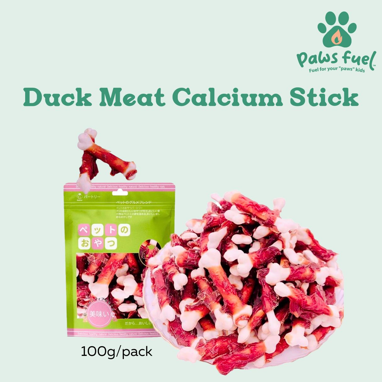 Pawsfuel Duck Meat Calcium Stick Dental Chew Dog Stick Teething Stick