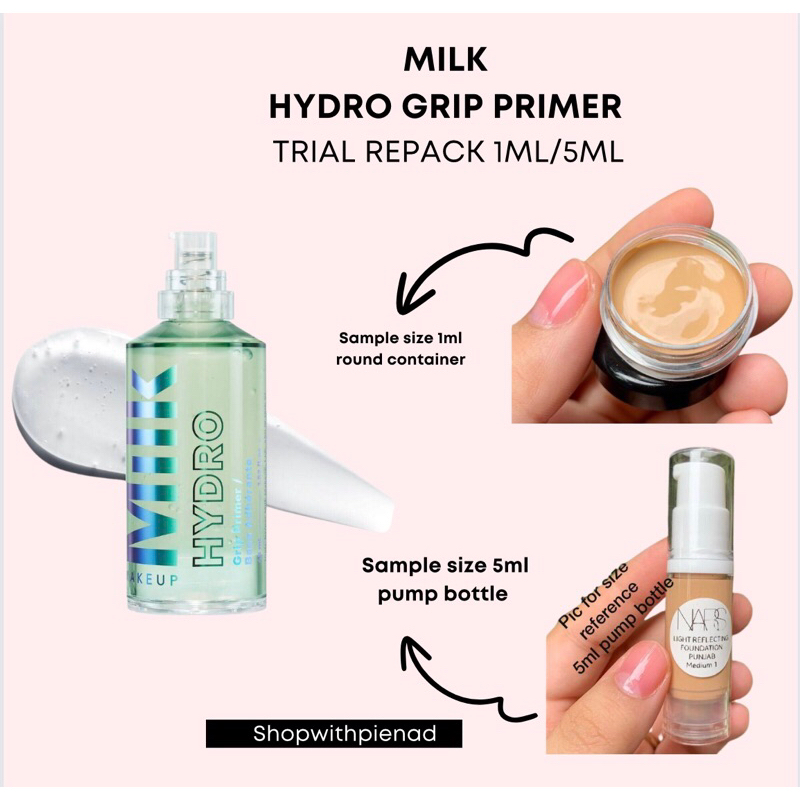Milk Hydro Grip Primer TR 1ml/5ml/10ml Shopee Malaysia