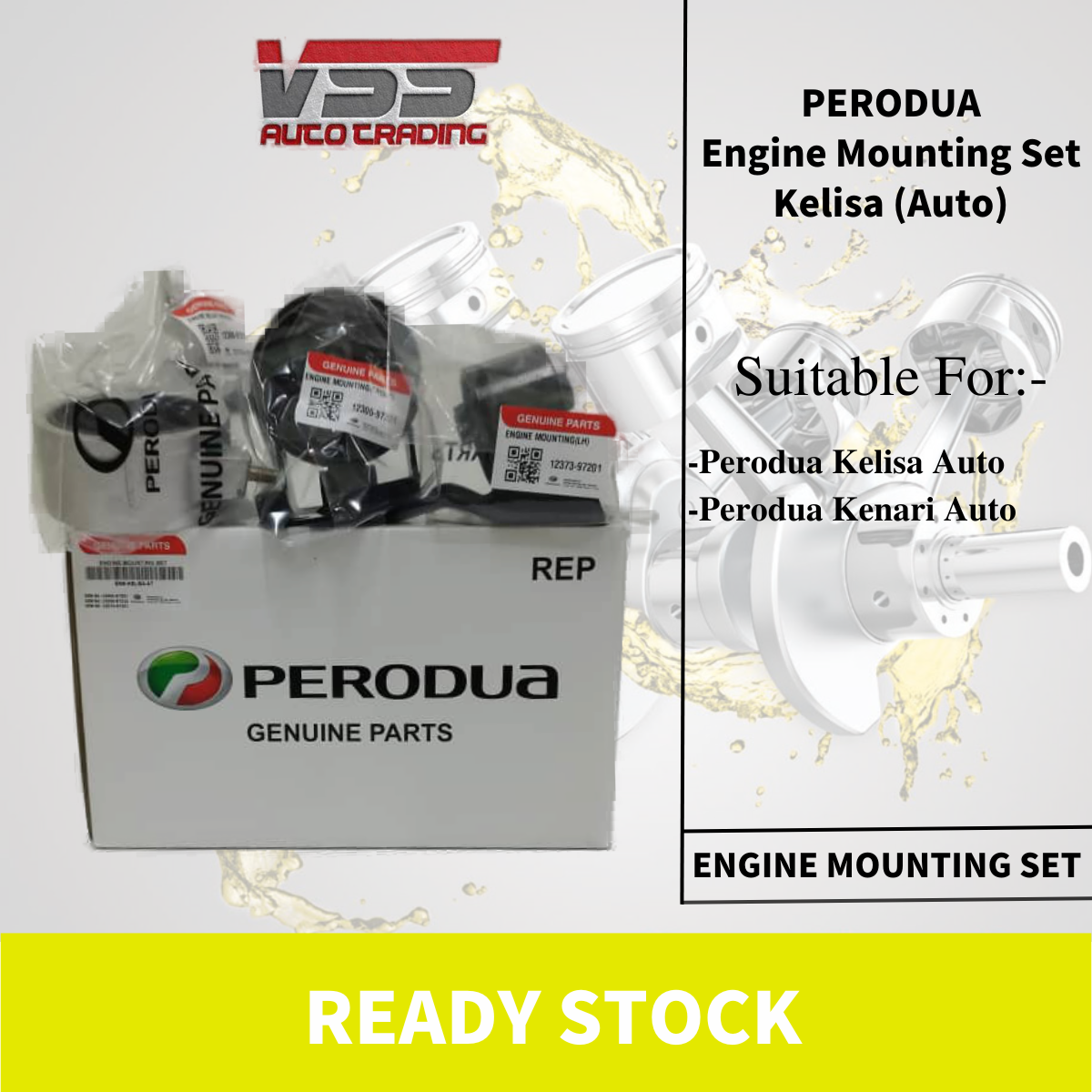 PERODUA KENARI / KELISA ENGINE MOUNTING SET AUTO / MANUAL (3PCS ...