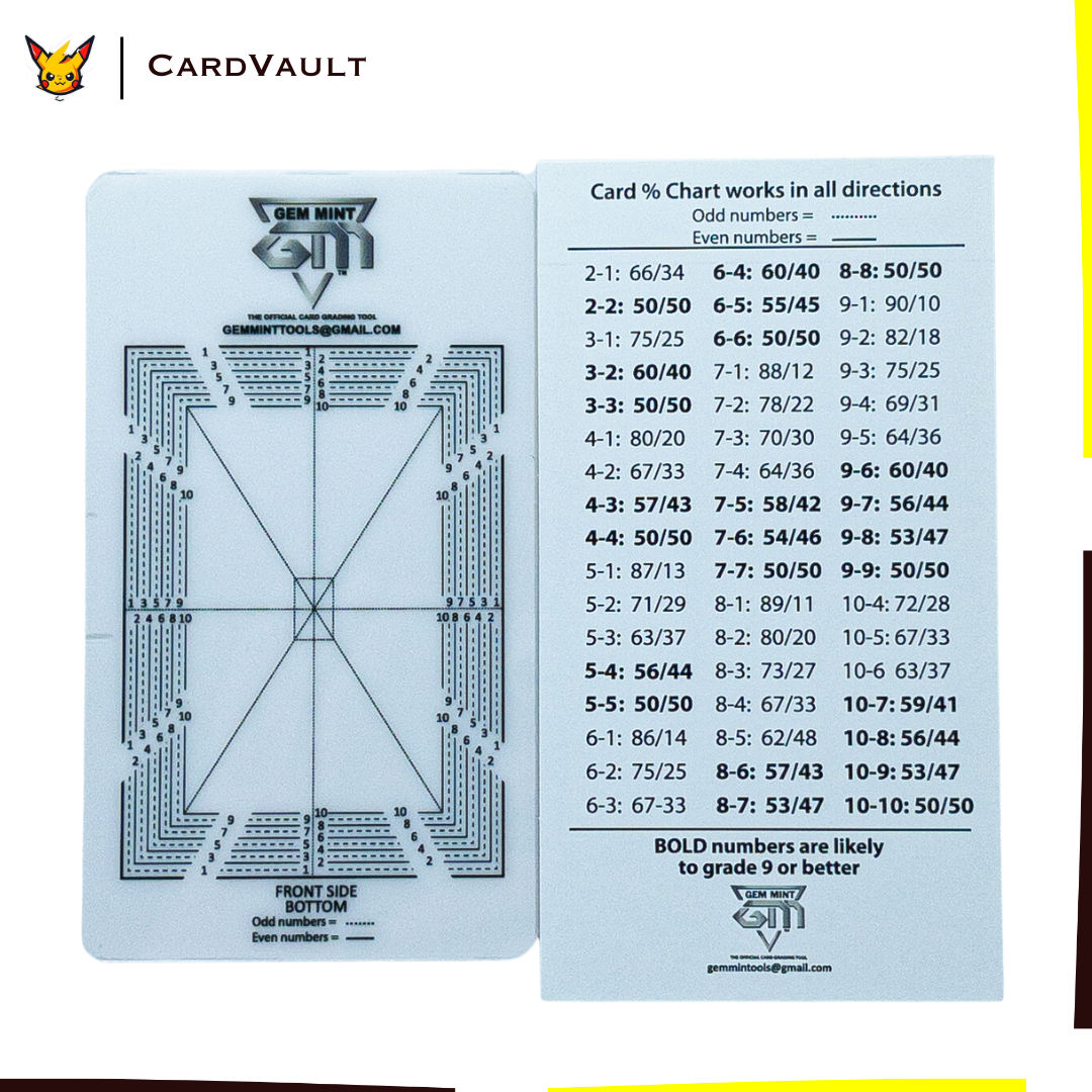 Card Centering Grading Tool For Psa Bgs Sgc Pokemon Tcg Sports