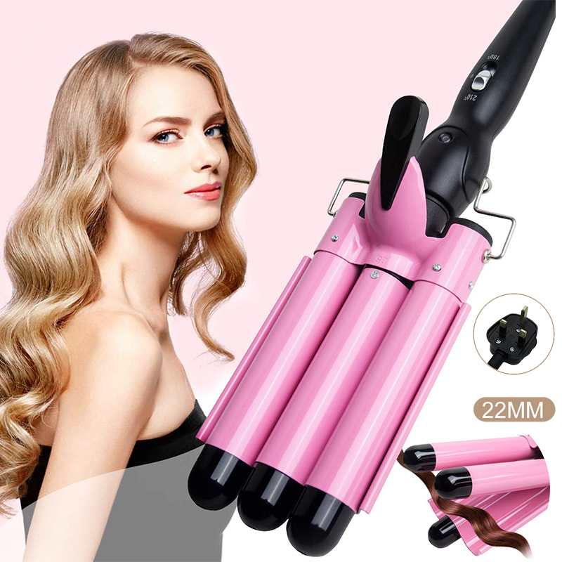 Triple pipe outlet hair curler