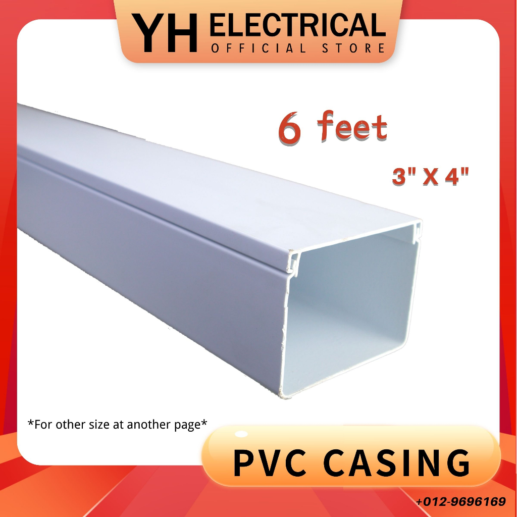 3" x 4" Inch Feema PVC Wiring Casing / Electrical Casing / PVC Trunking