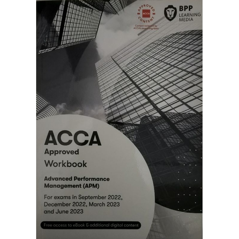 BPP Book - ACCA Advanced Performance Management (APM) Workbook ...