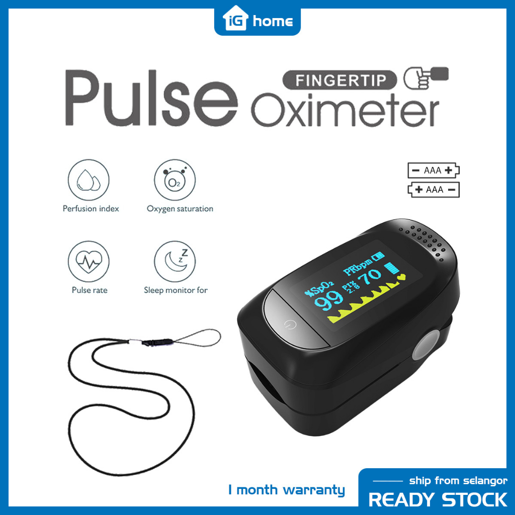 Fingertip Pulse Oximeter Perfusion Index Oxygen Saturation Pulse Rate