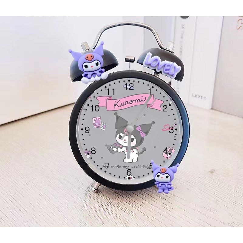 Cute cartoon design alarm clock home living clock kuromi cinnamoroll
