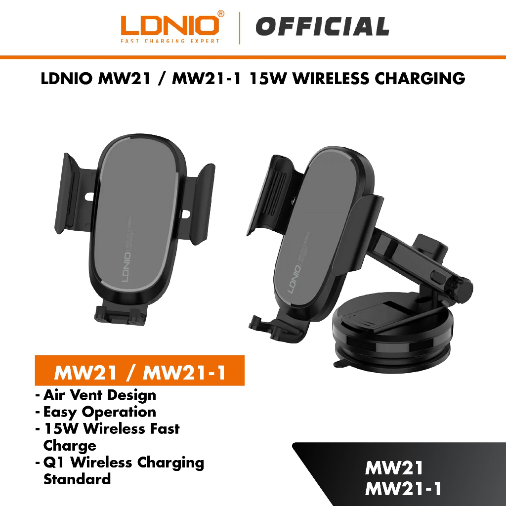 LDNIO Air Vent Wireless Charging Car Mount (15w) MW21 | Shopee Malaysia