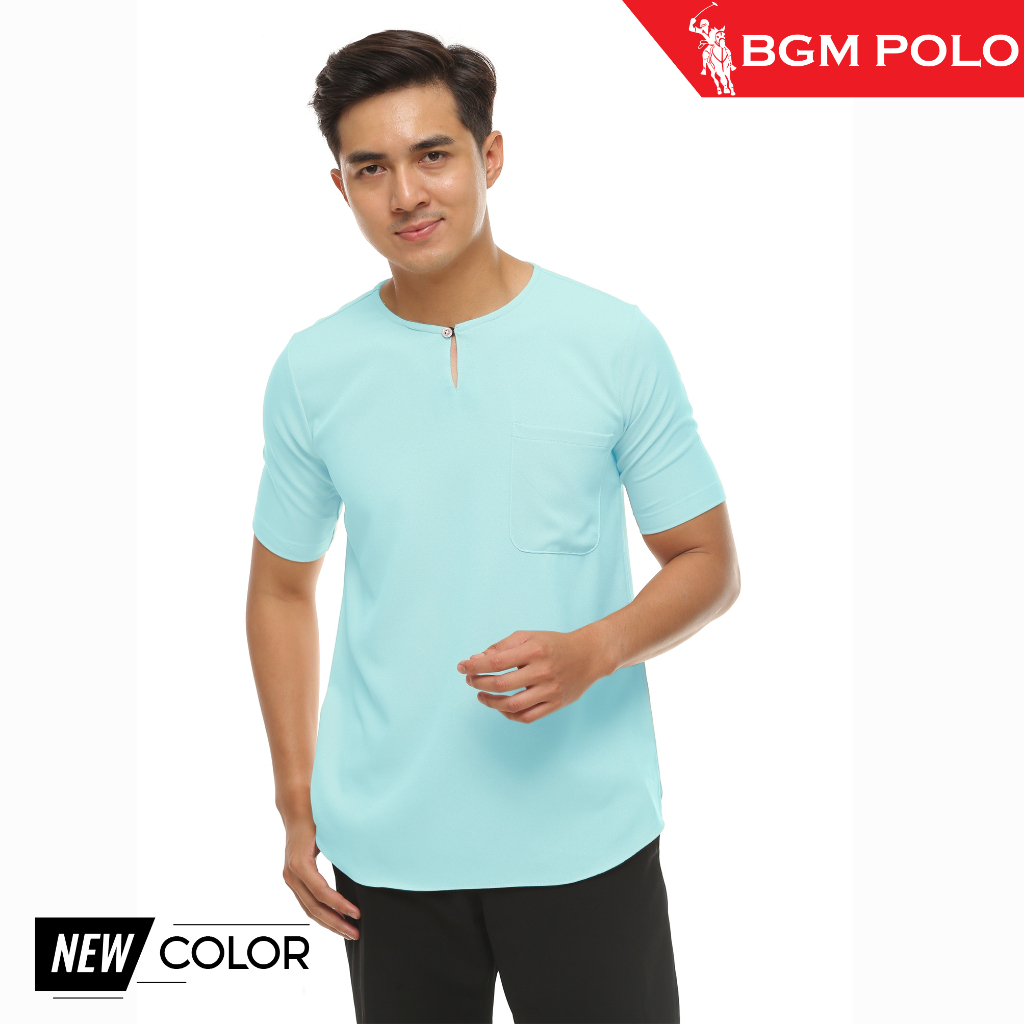 BGM POLO Men Kurta Pahlawan With Button -BP-MK069PWB-BPP | Shopee Malaysia
