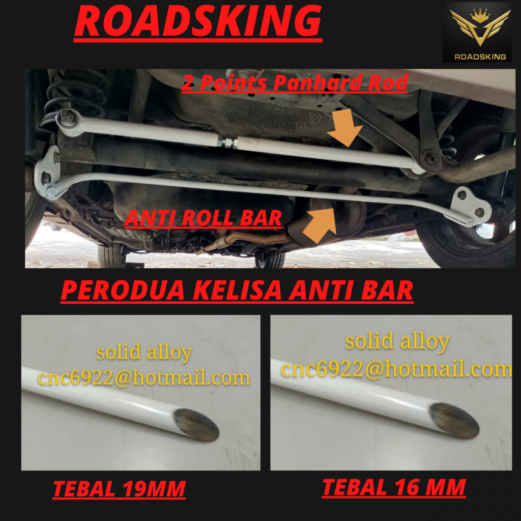 PERODUA KELISA KENARI REAR ANTI ROLL BAR PANHARD ROD 16 MM 19 MM