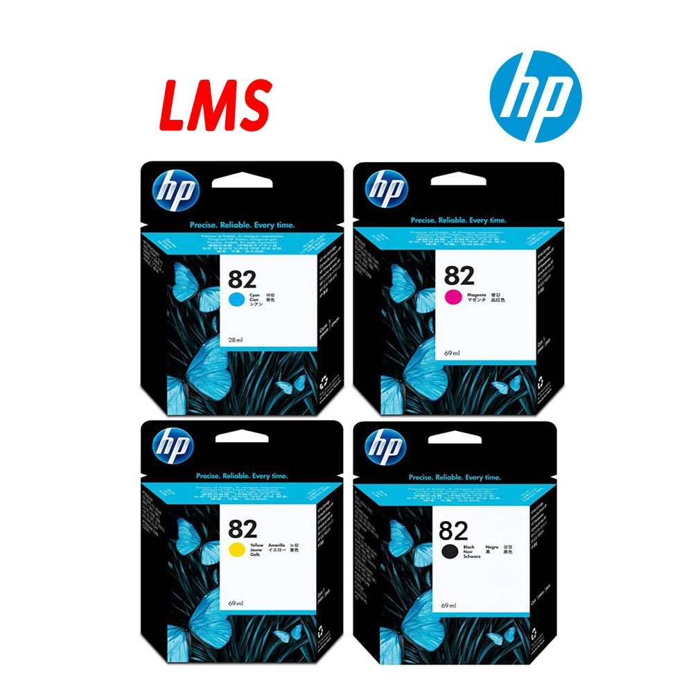HP 82 69-ml Black / Cyan / Magenta / Yellow Ink Cartridge Original ...
