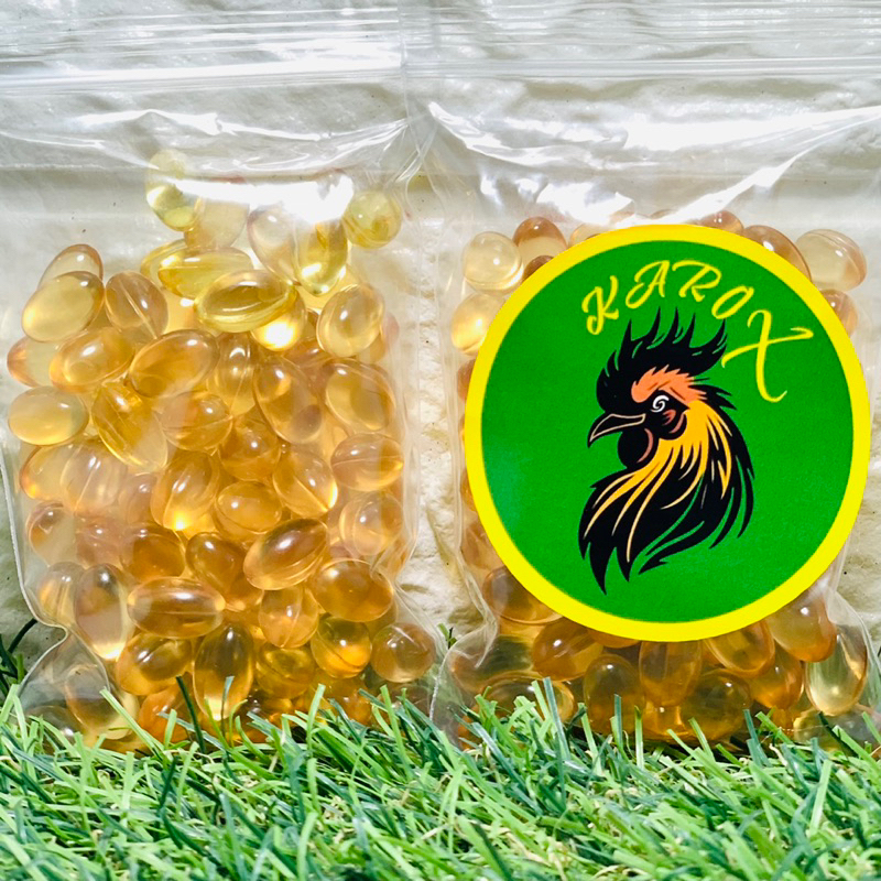 Original Fish liver oil / Minyak ikan 100 biji untuk burung,ayam,kucing