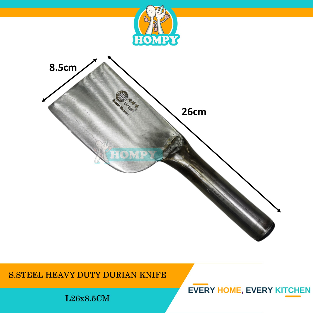STAINLESS STEEL HEAVY DUTY DURIAN KNIFE/CAP BUMI DURIAN KNIFE/PISAU ...