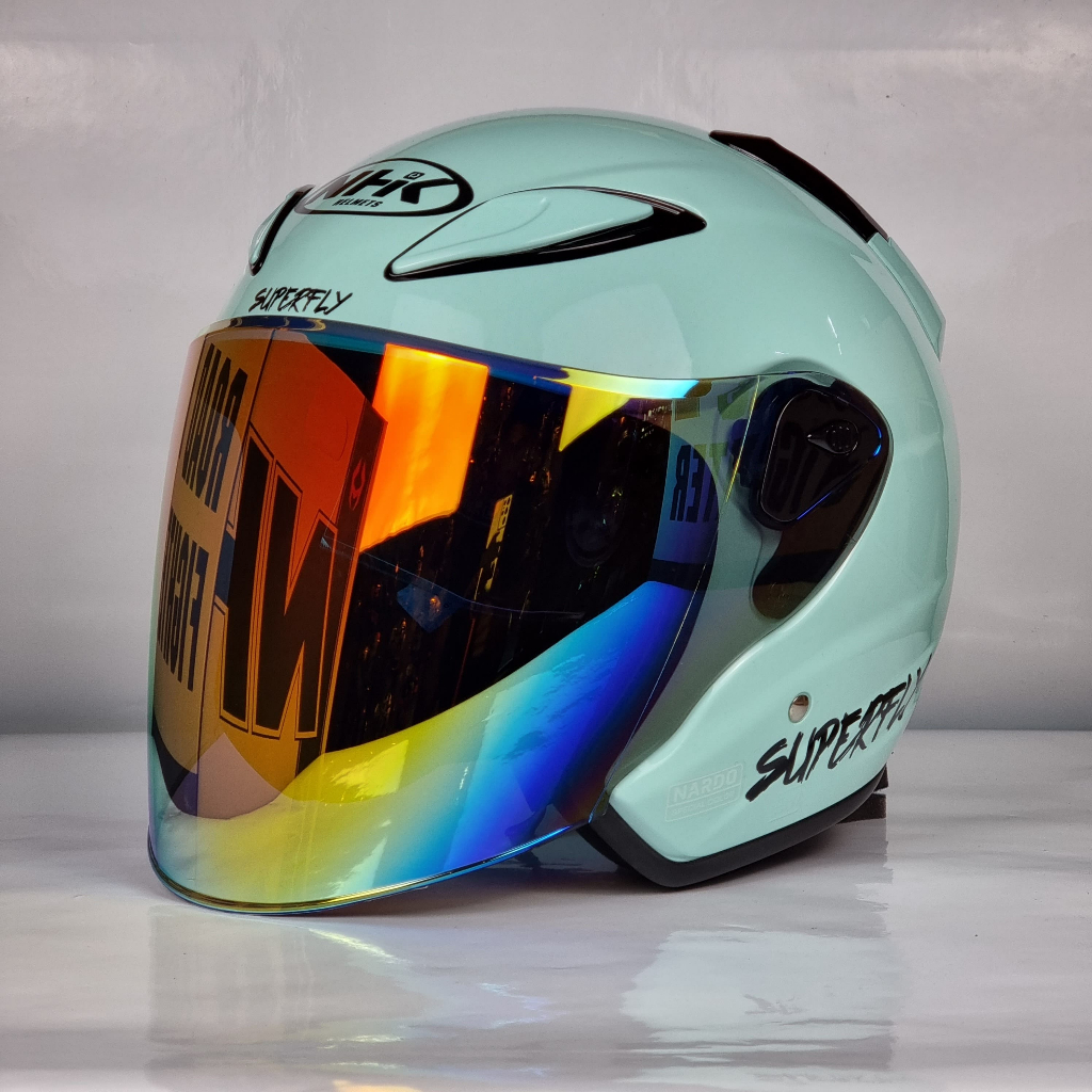 NHK Helmet X SUPERFLY R6 v2 Solid (Nardo Green Glossy) | Shopee Malaysia