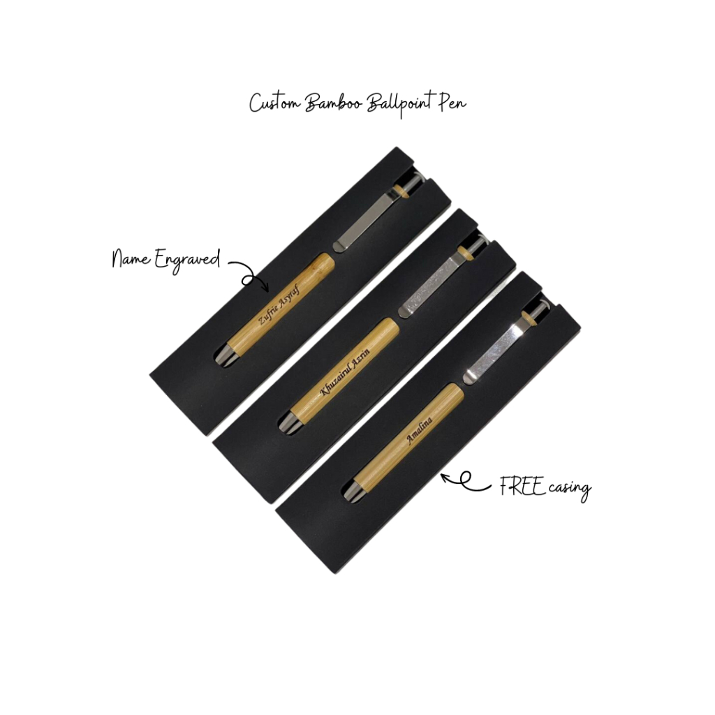 Custom engraved ballpoint pen, personalised pen, corporate gifts