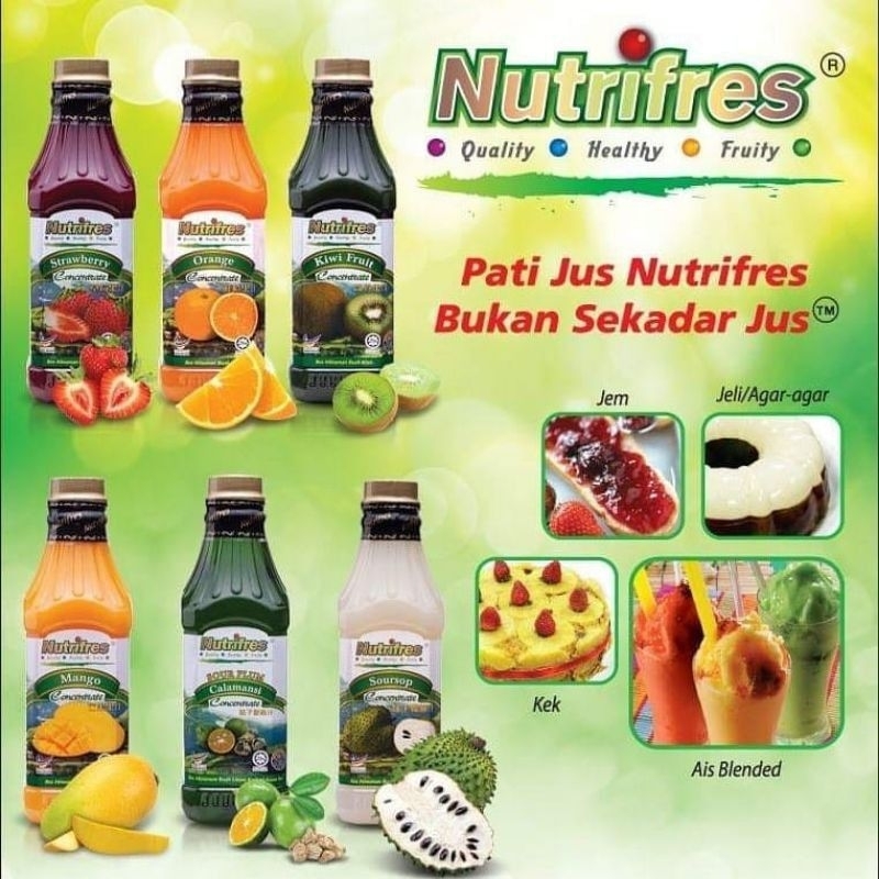 NUTRIFRES Bes Minuman Pelbagai Perisa 1000ml Nutrifresh 1 Liter / 1000