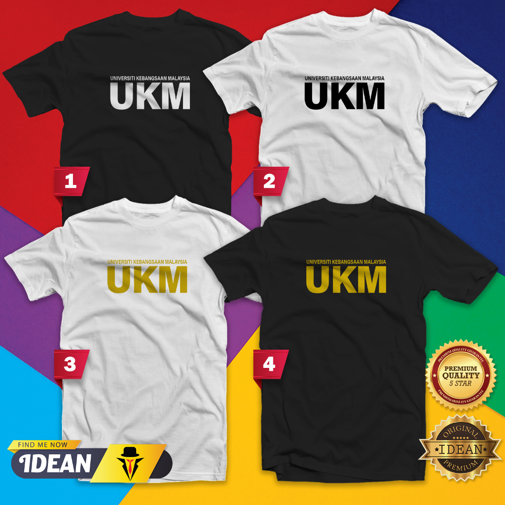 University UKM T-Shirt Men Women Cotton Baju Student Tshirt Unisex Tee ...