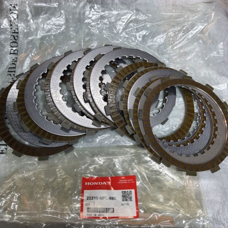 CLUTCH PLATE SET CBR1000RR CBR500R CB500X 2019" 2023 100 ORIGINAL