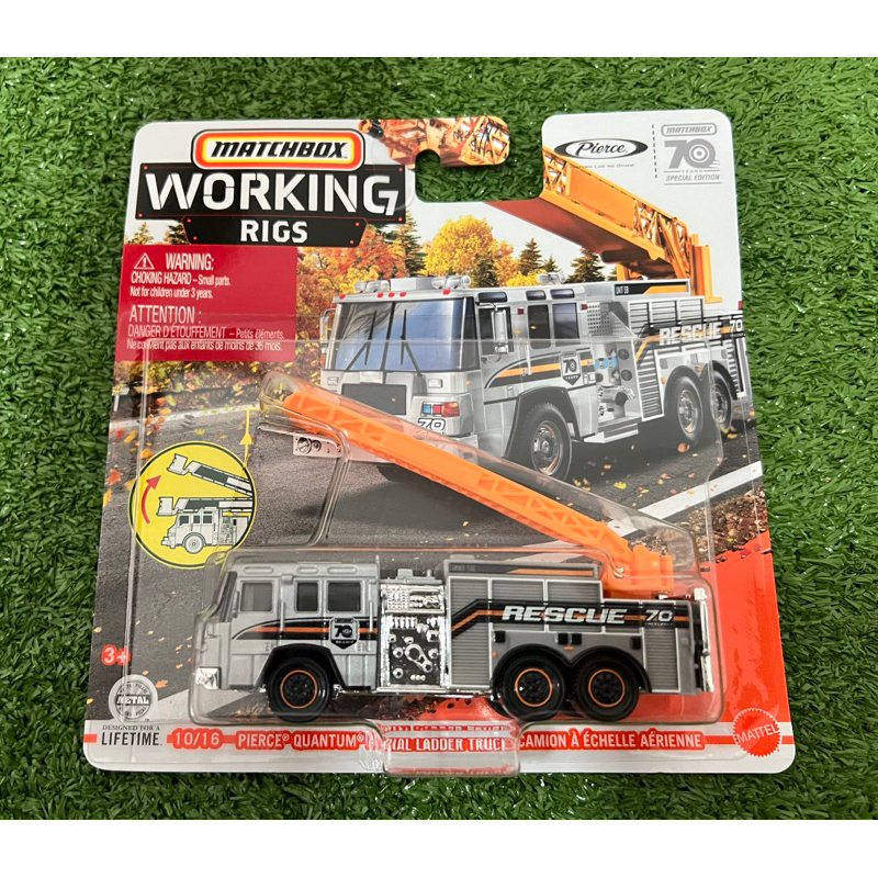 Matchbox MBX 2023 70 Years Special Edition Pierce Quantum Aerial Ladder ...