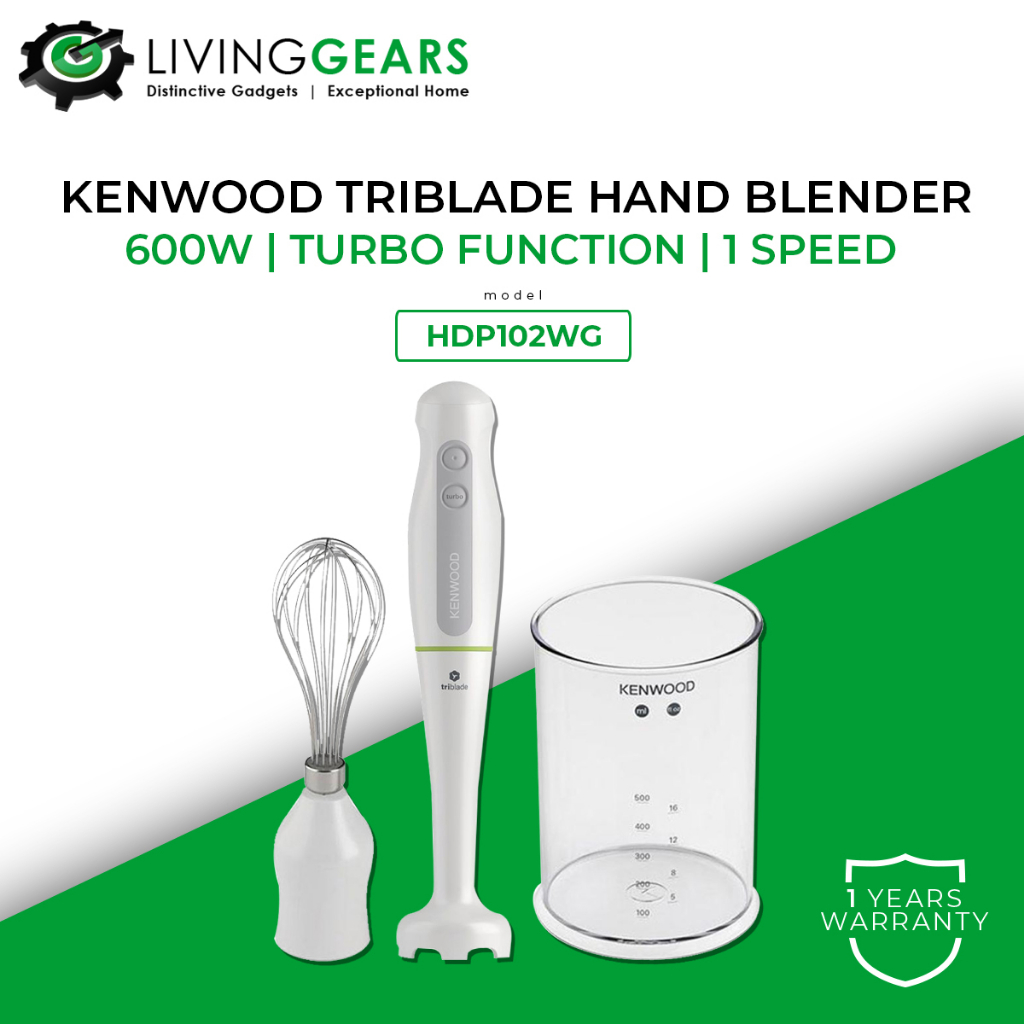 Kenwood Hand Blender Triblade (600W) HDP102WG | Shopee Malaysia