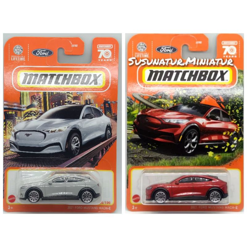 Matchbox 2021 Ford Mustang Mach-e (Card) 1:64 MBX 2022 2023 Miniature ...