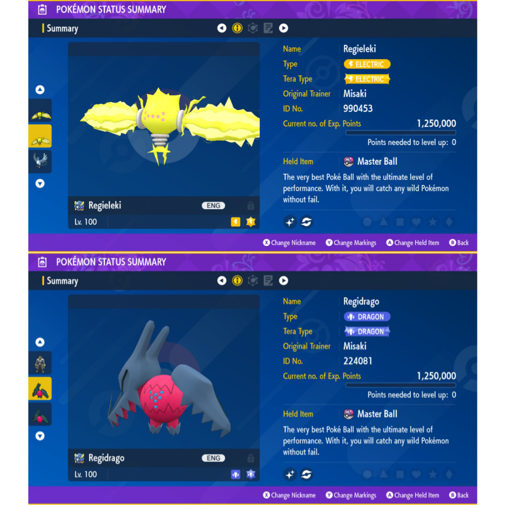 LF:offers (Zamazenta,regieleki,regidrago,magreana Normal And Shiny) : R