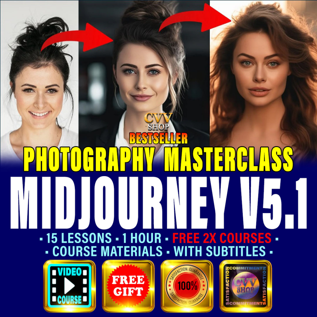 Photography MasterClass In Midjourney V5.1 Video Course For PC Windows ...