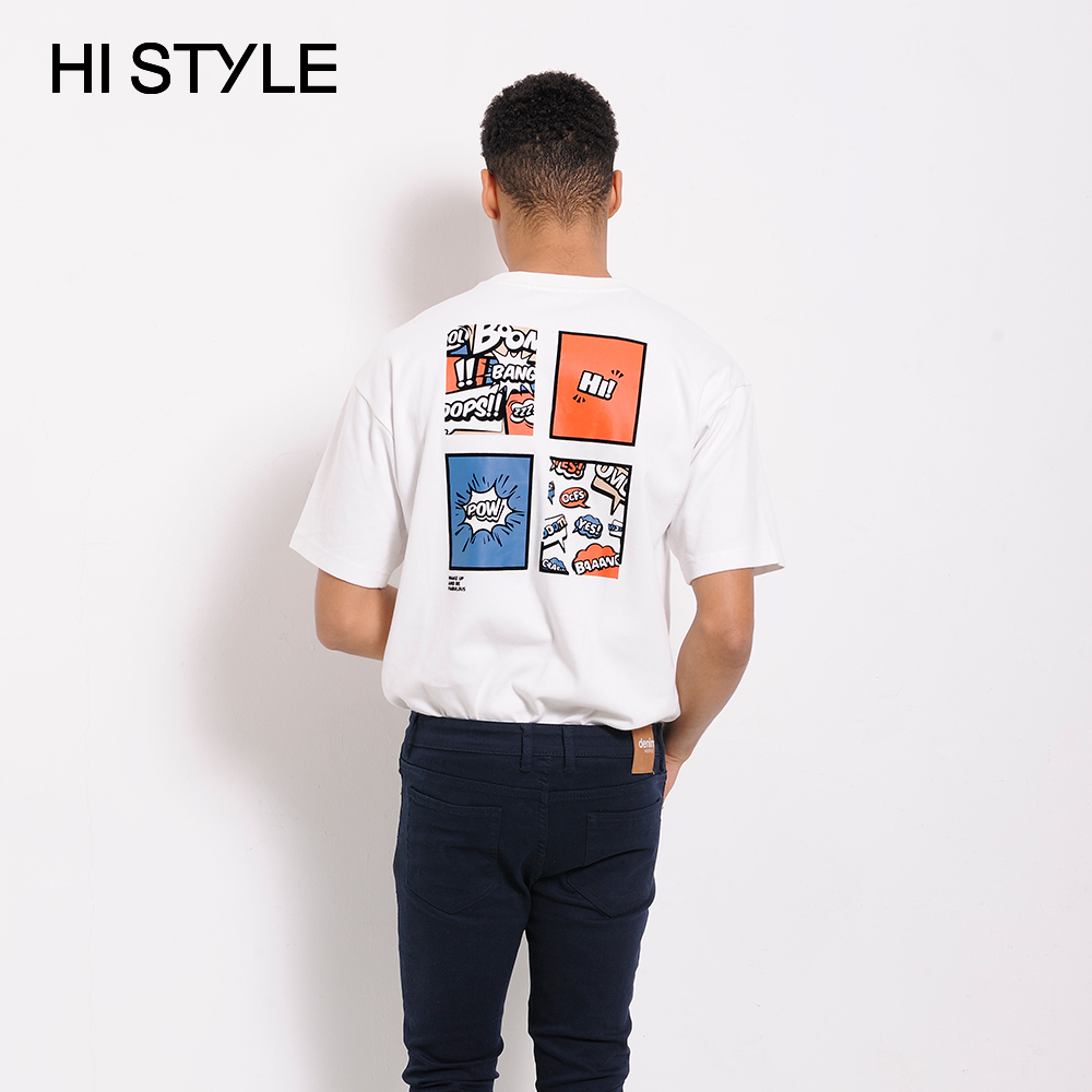 HI STYLE Men Oversized Fashion Tee Short Sleeve - White - SKM3H3870 ...