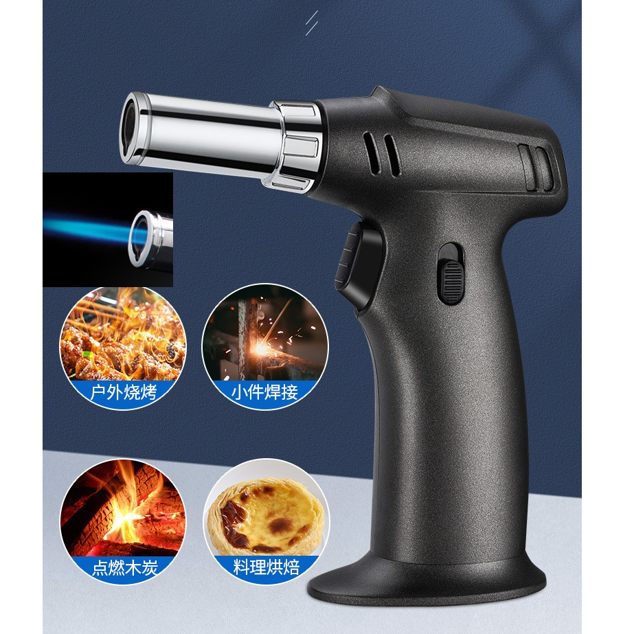 608 JET FLAME LIGHTER PRESS ON FIRE REFILL GAS KITCHEN COOKING TOOL ...