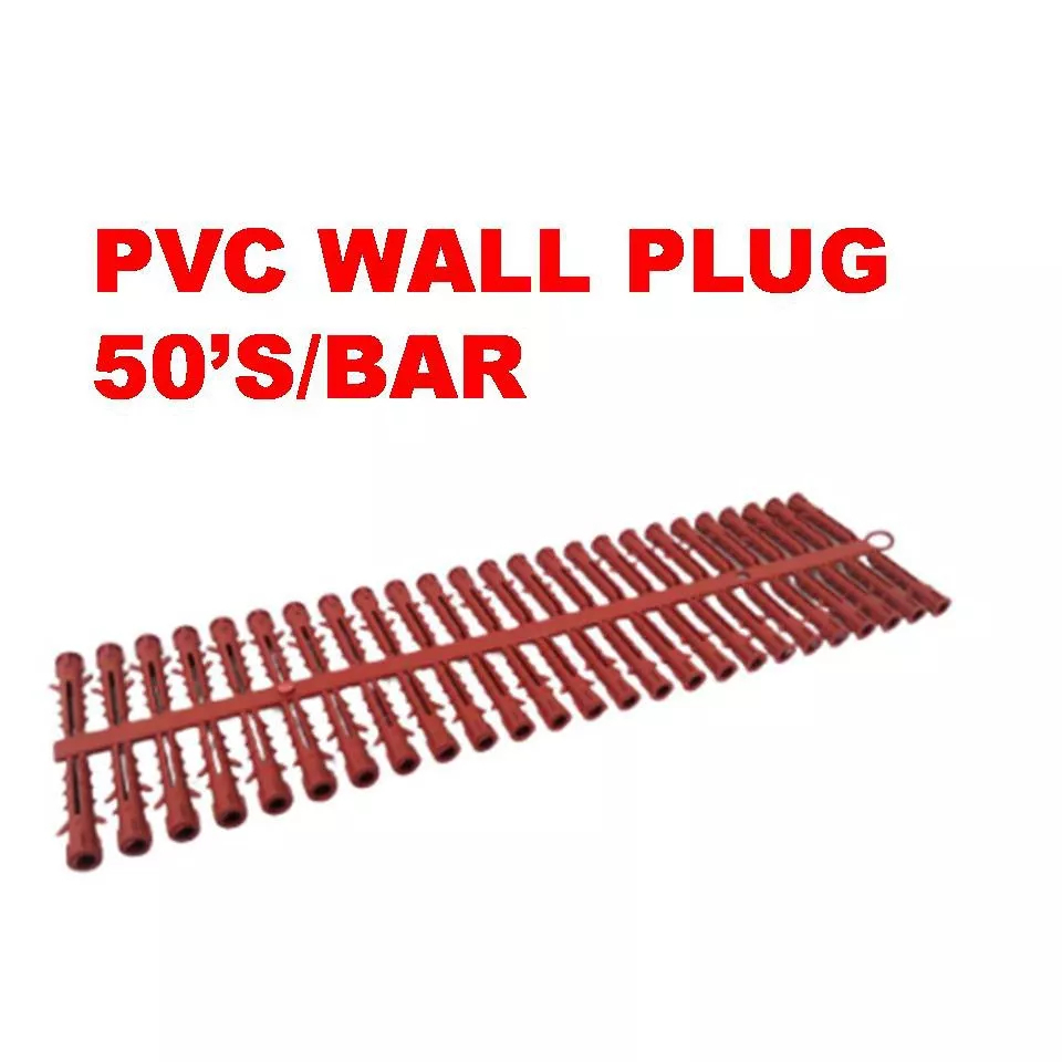 PVC WALL PLUG 50‘S/BAR RED COLOUR | Shopee Malaysia
