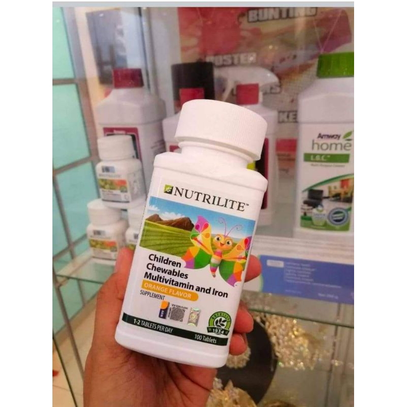 Amway nutrilite children multivitamin and iron chewables tablets 100