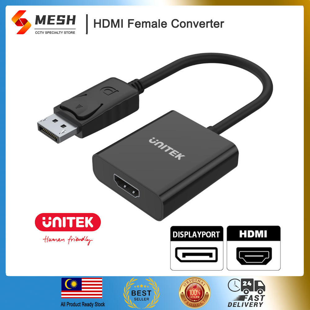 Unitek Converter Series DisplayPort to HDMI Female Converter 0.2M (Y5118DA) Shopee Malaysia