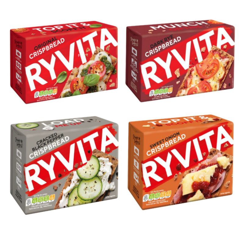 [New Packaging] Ryvita Crispbread 250g/200g (Original / Dark Rye