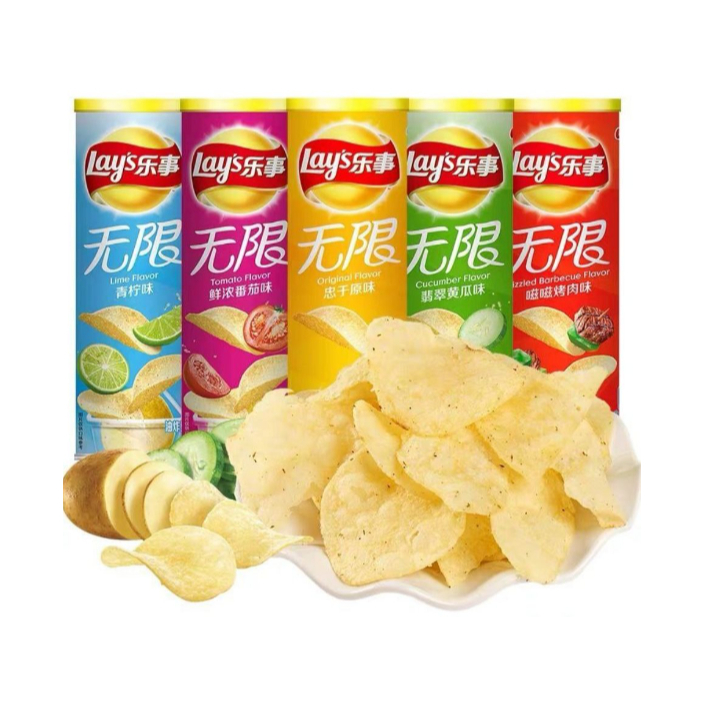 Lay's Potato Chips Unlimited Original Flavor 90g/Can乐事无限薯片 90克(罐装)原味 ...