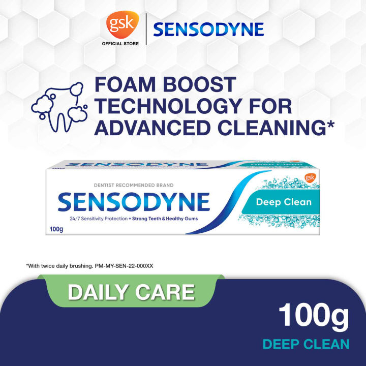 Sensodyne Toothpaste Deep Clean 24h Sensitivity Protection 100g ...