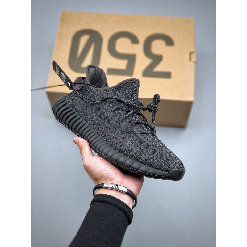 Yeezy 35 v2 on sale black reflective on feet