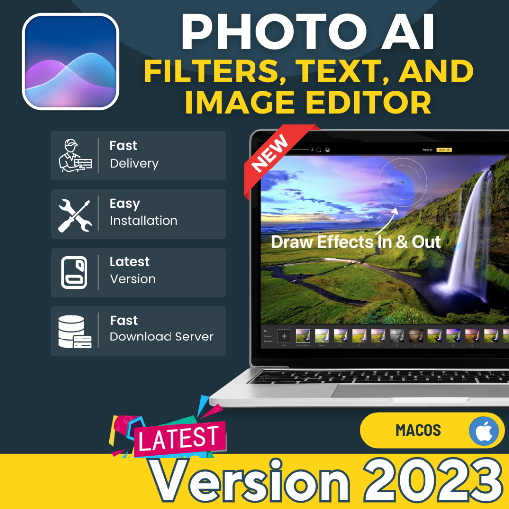Photo AI - Filters, Text, and Image Editor | macOS | Shopee Malaysia