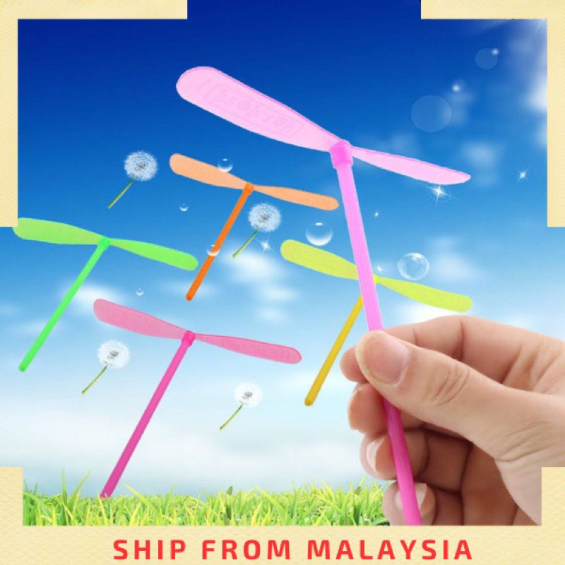 🔥READY STOCK🔥 Nostalgic plastic flying leaf hand rubbing plastic bamboo ...