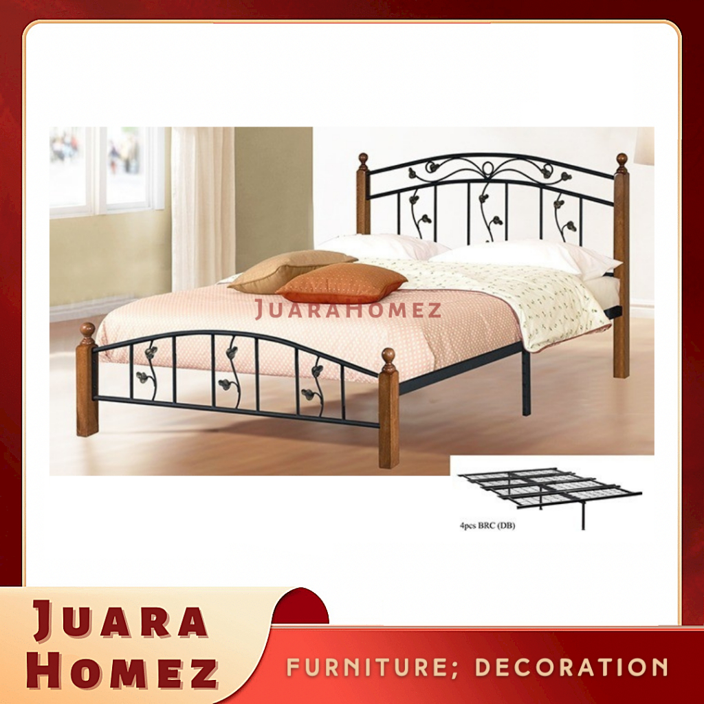 Queen Bed Metal Bed Frame / Double Bed / Bedroom Furniture / Katil Besi
