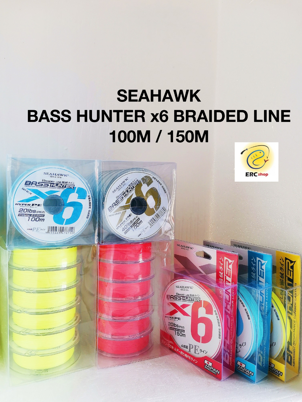 SEAHAWK BASS HUNTER X6 100M/150M BRAIDED LINE FISHING LINE