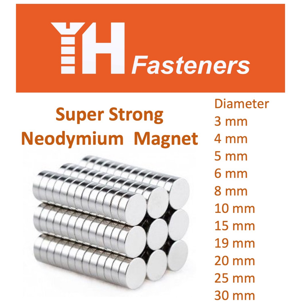 (5 and 10 pcs) Neodymium N35, NdFeB Super Strong Round Neodymium