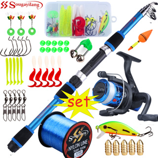 Sougayilang Telescopic Fishing Rod and 13+1 Ball Bearings Spinning Fi