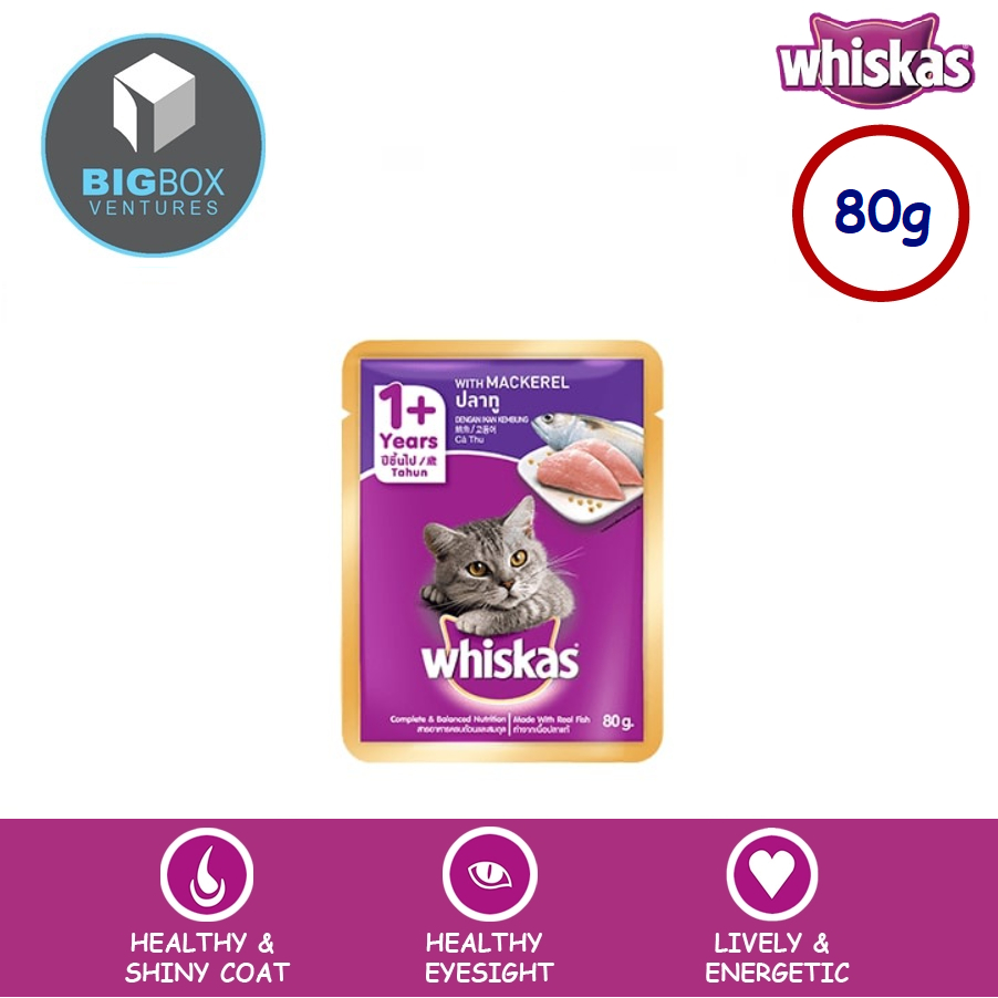 Whiskas Cat Pouch 80g / Wet Food Cheapest! Shopee Malaysia