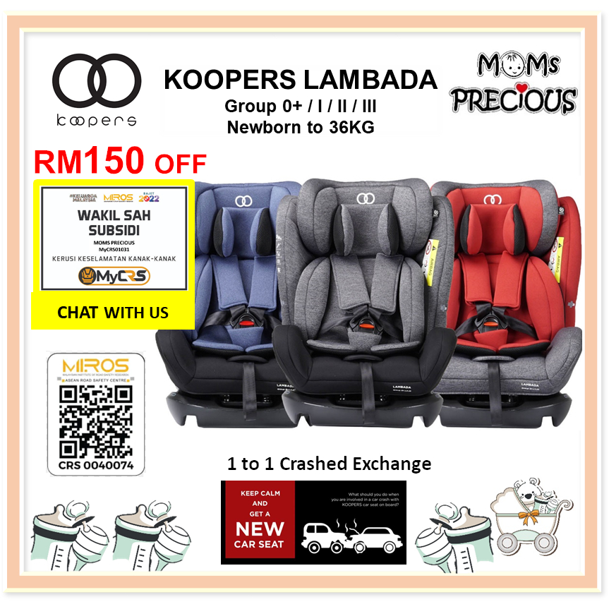 [Insentif MyCRS] Koopers Lambada Convertible Baby Car Seat 8 Years