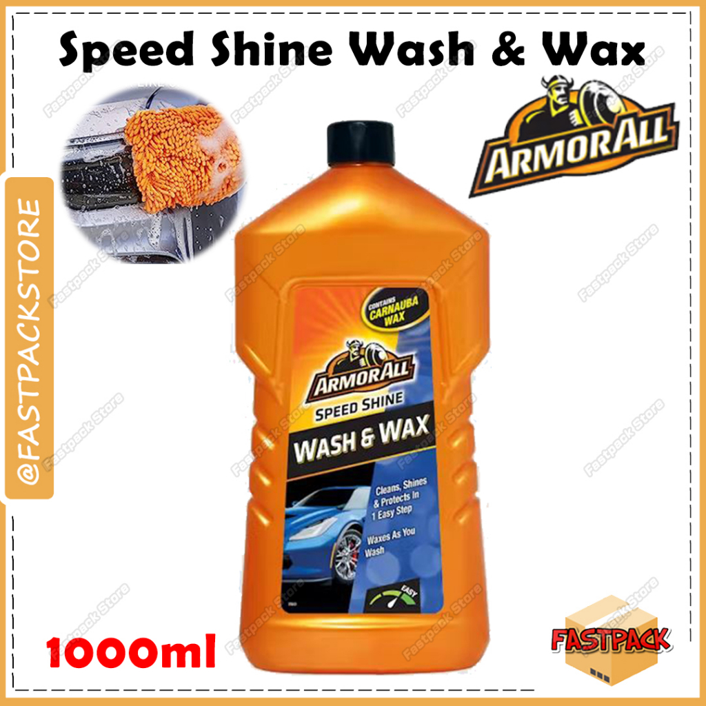 ARMOR ALL Speed Shine Wash & Wax Car Shampoo Clean Exterior Car Body