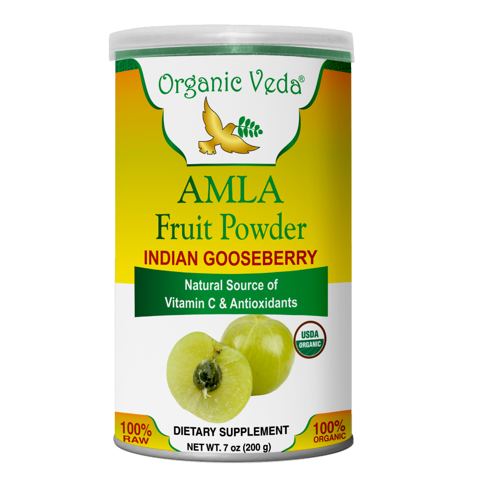 Organic Veda® Amla Powder 200 Grams (Indian Gooseberry) / 7 oz (HALAL ...