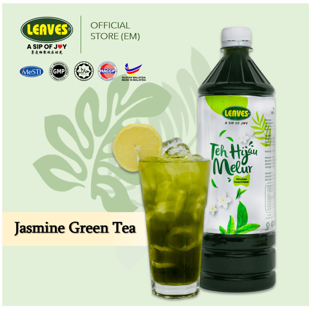 LEAVES Jasmine Green Tea - Concentrated Beverage Syrup（茉莉绿茶 - 浓缩）Sirap ...