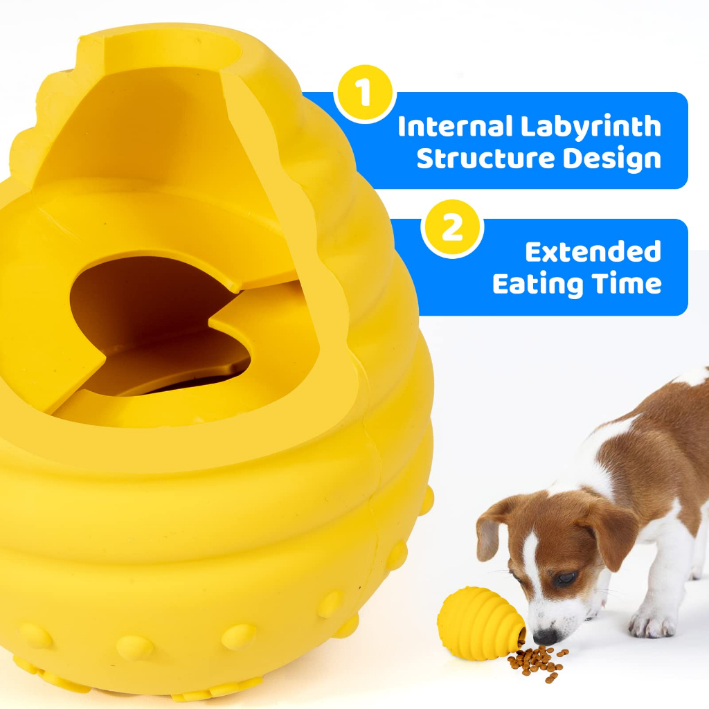 Dog Slow Feeding Toy Chewy Dog Toy Natural Rubber