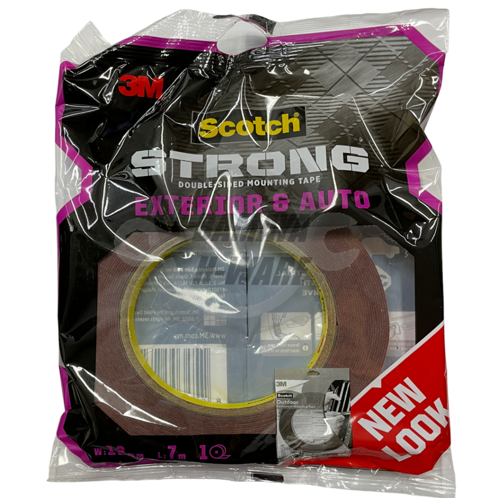 Original 3M Auto Exterior Double Sided Tape. Heavy Duty Double Sided Tape for Outdoor and Indoor